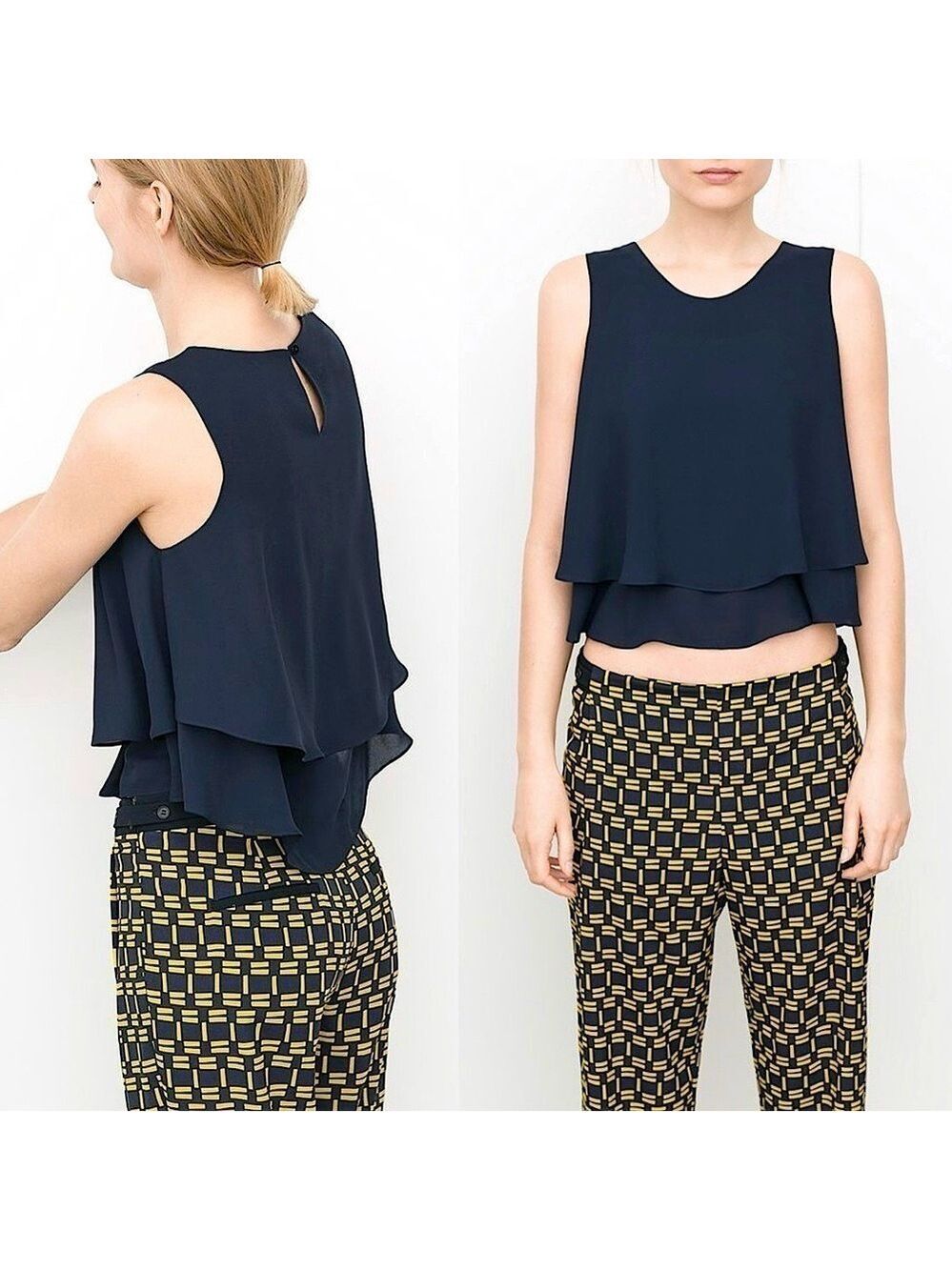 Zara Double Layer Crop Top